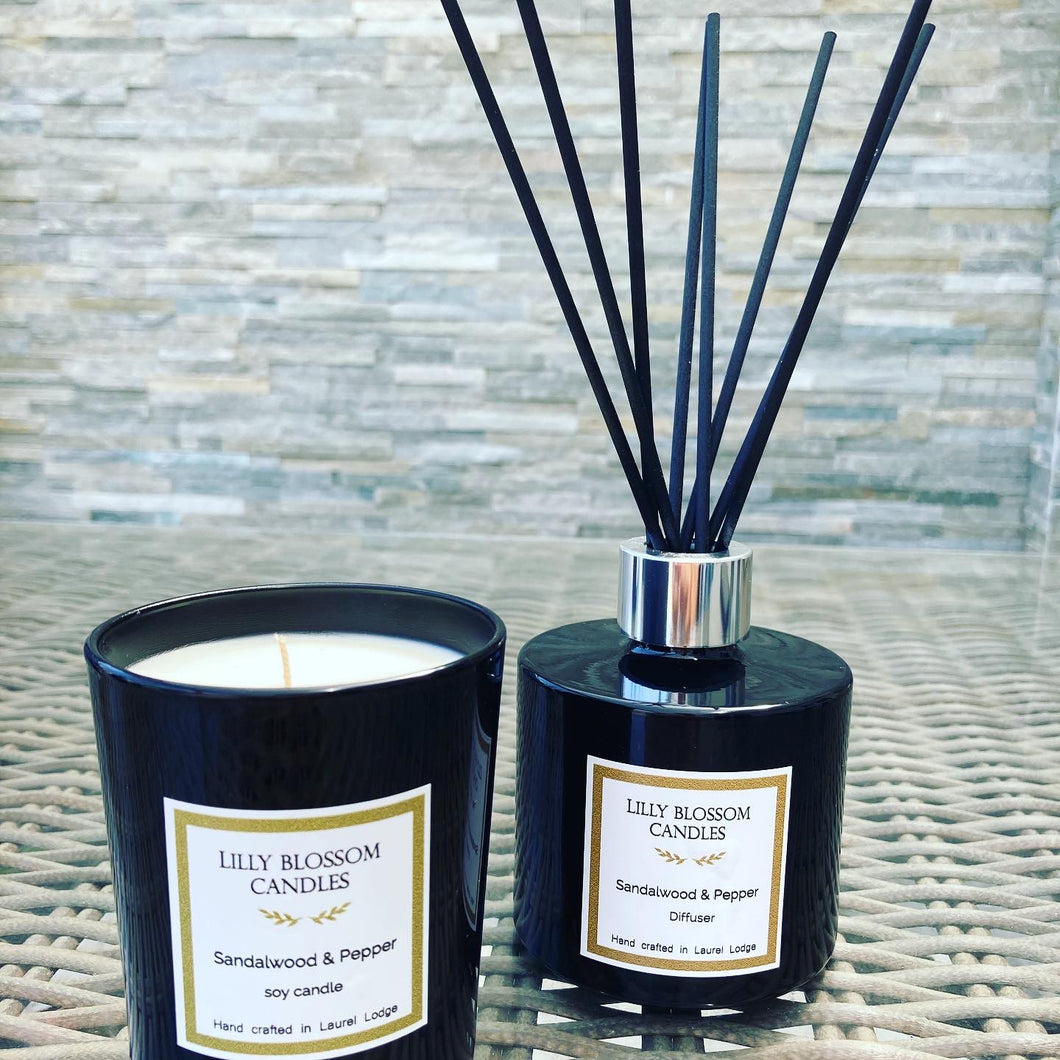 Sandalwood and Pepper Diffuser Candle